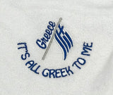 It's All Greek to Me Baby Bib