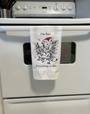 I'm Fine Chicken Tea Towel