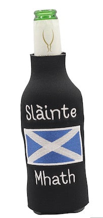 Scottish Slainte Mhath Embroidered Bottle Cooler