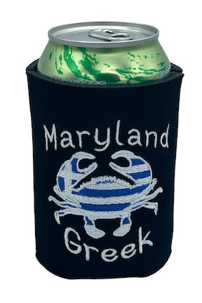 Maryland Greek Embroidered Can Cooler
