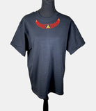 Unisex T-shirt with embroidered trinity knot neckline