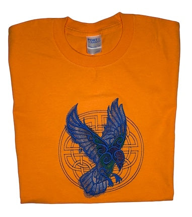 Children's T-shirt with Embroidered Celtic Raven