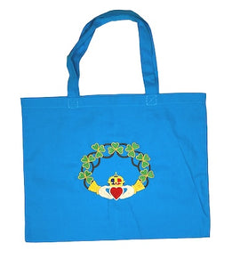 Claddagh Ring Embroidered Canvas Tote