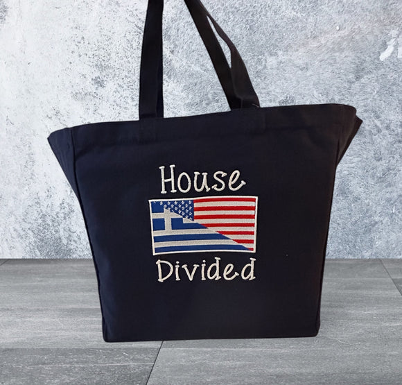 House Divided Greek-American Tote Bag