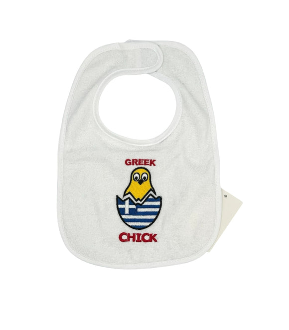 Greek Chick Baby Bib