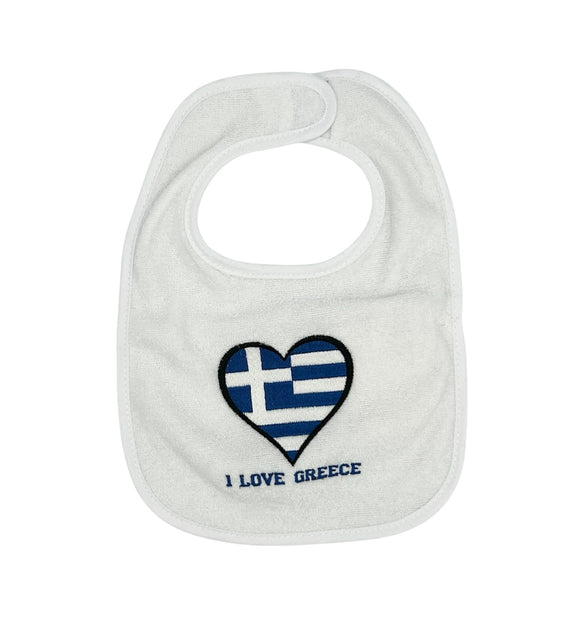 I love Greece Baby Bib