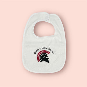 Daddy's Little Spartan Baby Bib