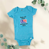 Made with Greek and American Parts Onesie