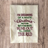 White Christmas Tea Towel