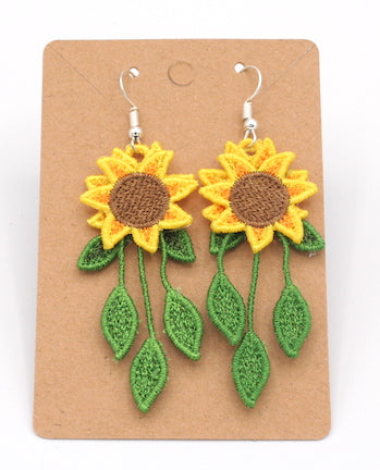 Sunflower FSL Earrings