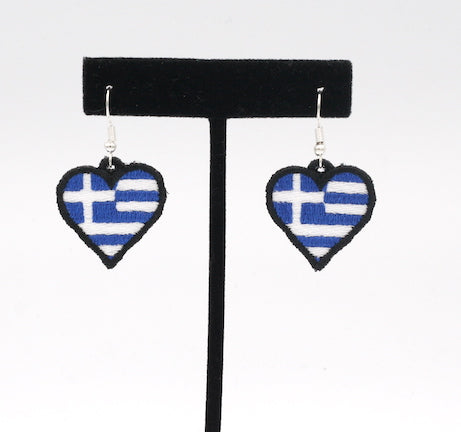 Greek Heart Earrings