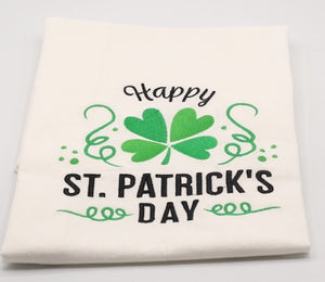 St Patrick's Day Embroidered Tea Towel/Kitchen Towel/Dish Towel
