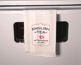 English Tea Embroidered Tea Towel/Kitchen Towel/Dish Towel