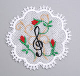 Musical  notes FSL Wine Glass Shade and Coaster
