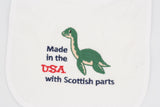 Made in the USA with Scottish Parts Embroidered Baby Bib
