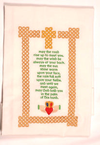 Irish Blessing Embroidered Tea Towel/Kitchen Towel/Dish Towel