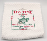 Tea Time Embroidered Tea Towel/Kitchen Towel/Dish Towel
