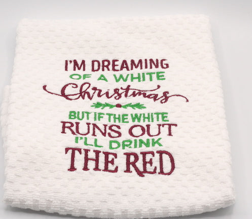 White Christmas Tea Towel