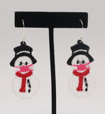 COVID snowman FSL earrings