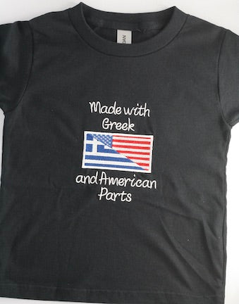 Made with Greek and American Parts Toddler T-shirt