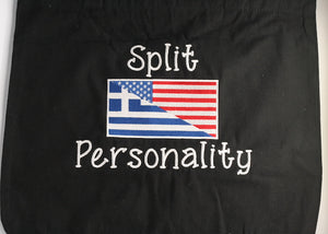 Split Personality Greek-American Tote Bag