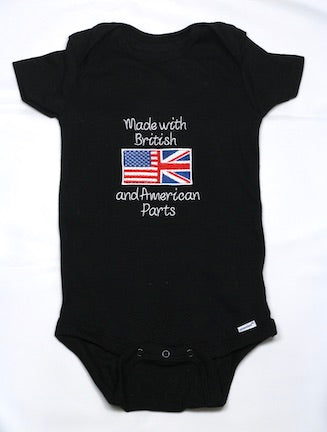 Made with British and American Parts Onesie