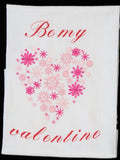 Be my valentine Embroidered Kitchen Towel/Dish Towel/Tea Towel