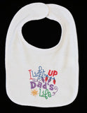 I light up Dad's life Embroidered Baby Bib