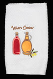 What's Cooking Embroidered Tea Towel/Kitchen Towel/Dish Towel