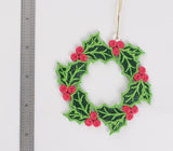 Holly Wreath FSL Ornament