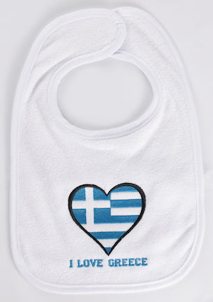 I love Greece Baby Bib