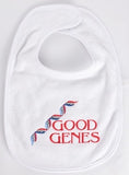 DNA Double Helix Design Embroidered Baby Bib