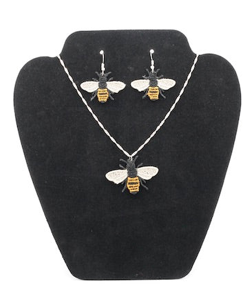 Realistic Honey Bee Jewelry Set