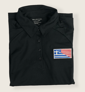 Greek-American Flag Women's Performance Polo Shirt