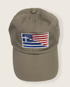 Greek-American Flag Baseball Cap