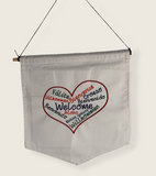 Welcome Embroidered Banner