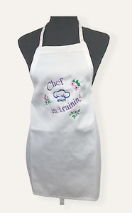 Chef-in-training Flowers Child's Apron and Matching Chef's hat