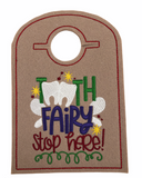 Tooth Fairy Embroidered Door Hanger