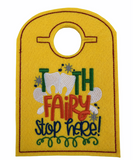 Tooth Fairy Embroidered Door Hanger