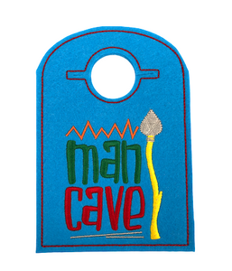 Man Cave Embroidered Door Hanger