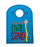 Man Cave Embroidered Door Hanger