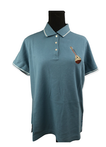 Greek Bouzouki Embroidered Women's Polo Shirt