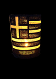 Greek Flag FSL Tea Light Holder