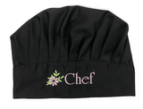 Flowers Embroidered Child's Chef's Hat