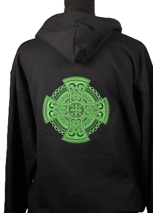Celtic Cross Embroidered Sweatshirt