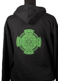 Celtic Cross Embroidered Full Zip Hoodie Sweatshirt