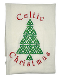 Celtic Christmas Embroidered Kitchen Towel/Dish Towel/Tea Towel