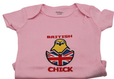 British Chick Embroidered Onesie