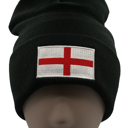 English Flag Embroidered Beanie