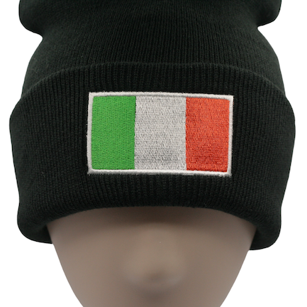 Irish Flag Embroidered Beanie
